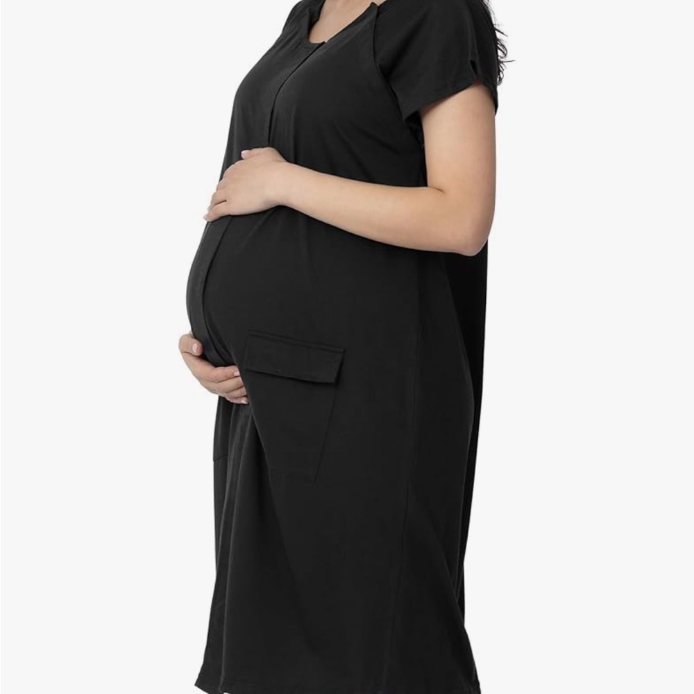 Kindred Bravely Black Maternity Nightgown